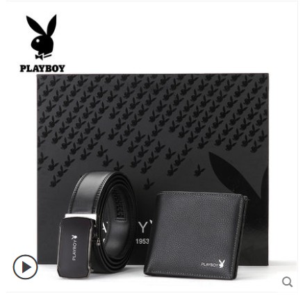 V3318-5] Combo Thắt Lưng + Ví Da Playboy Chính Hãng