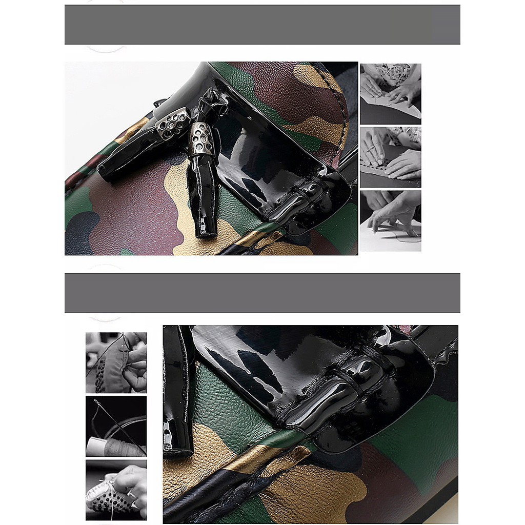 Giày lười cho nam in họa tiết camo | BigBuy360 - bigbuy360.vn