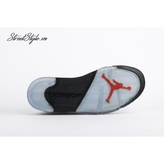 Giày Jordan 5 - trắng đế đen - JD5-TADE