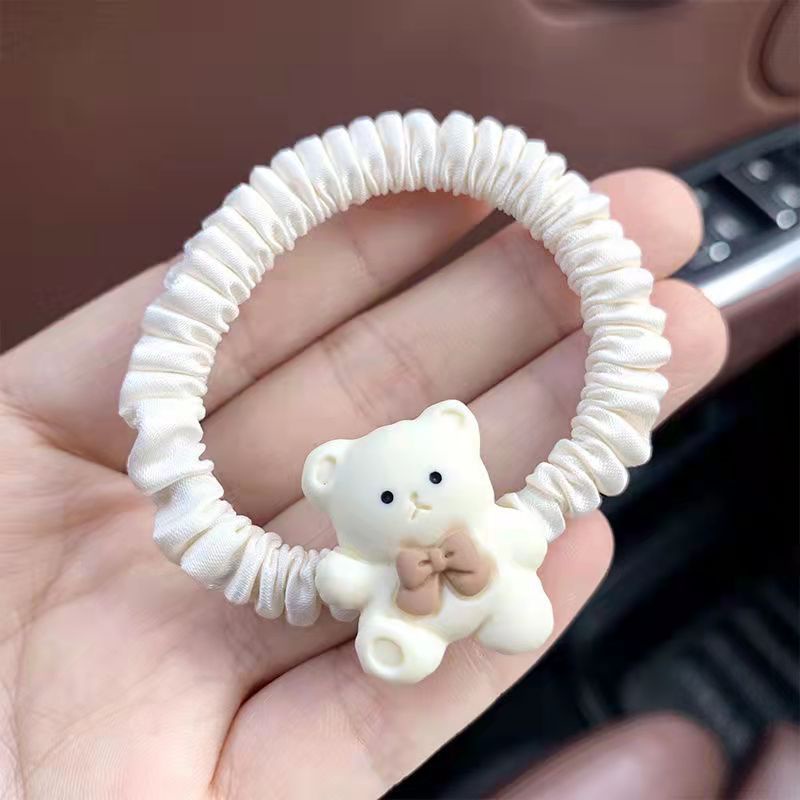 Dây Buộc Tóc Cao Su Cỡ Lớn Hình Gấu Dễ Thương Phong Cách Hàn Quốc Cho Nữ