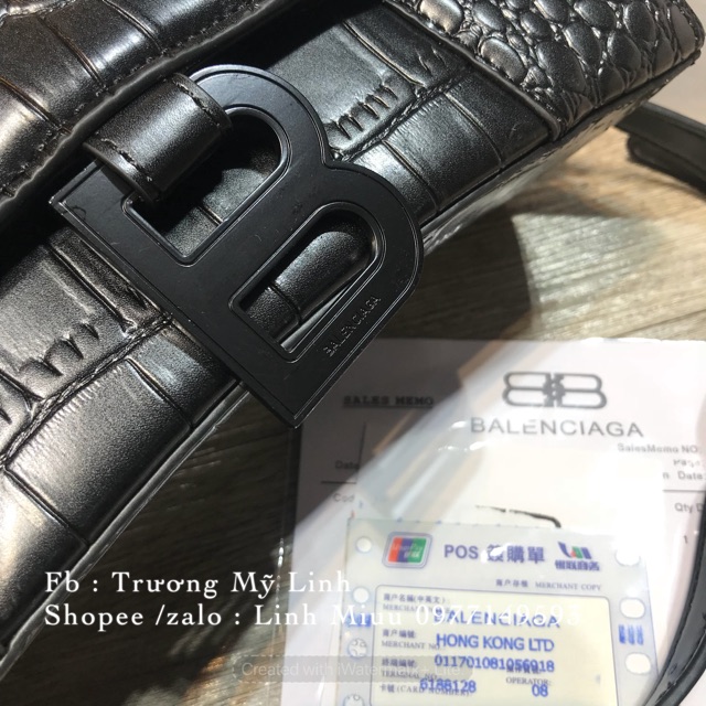 Túi Balencia quai xách da rắn size 23cm spsl kèm da test