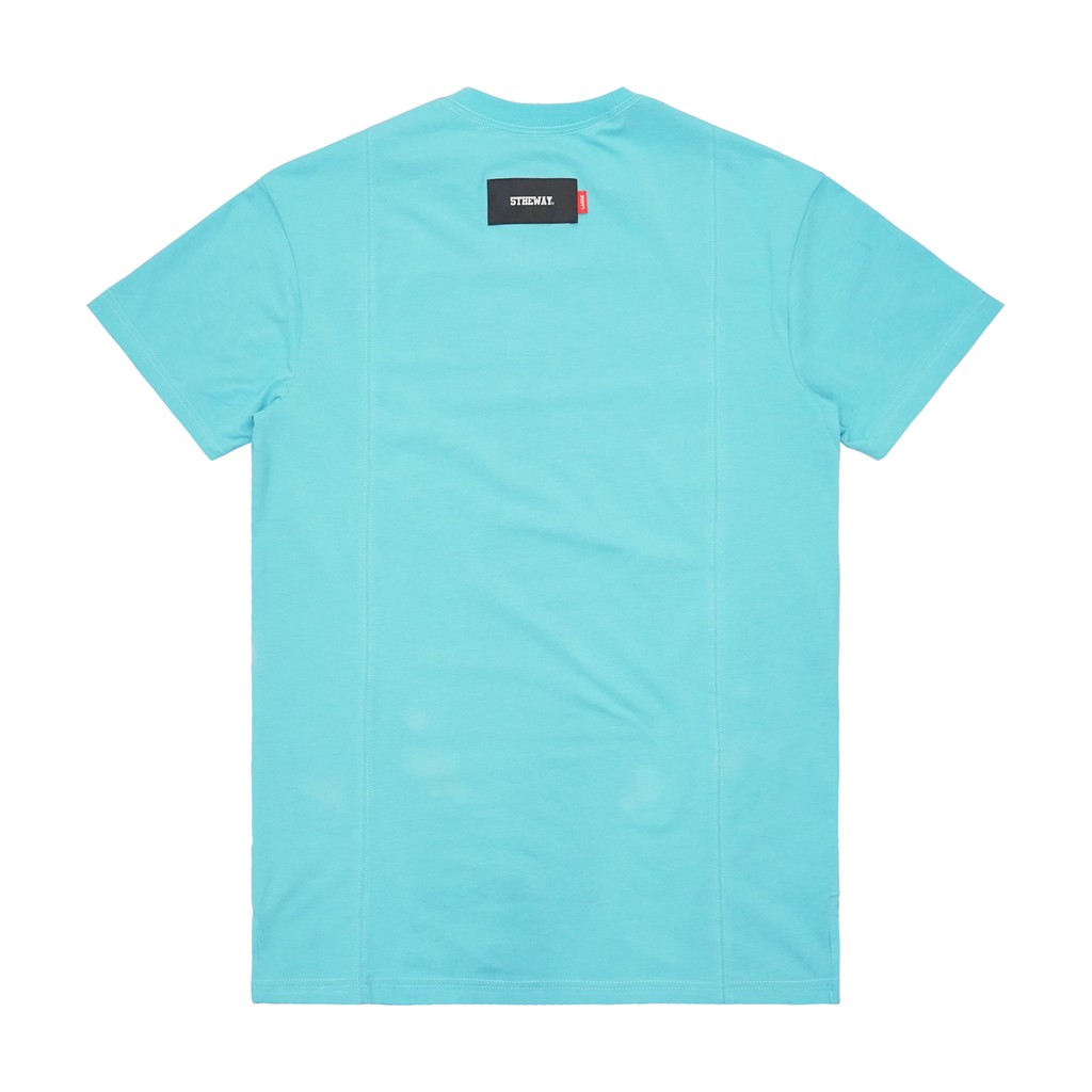 5THEWAY® Mini Letter Longline Tee™ in Reel Water aka Áo Thun Tay Ngắn Màu Xanh