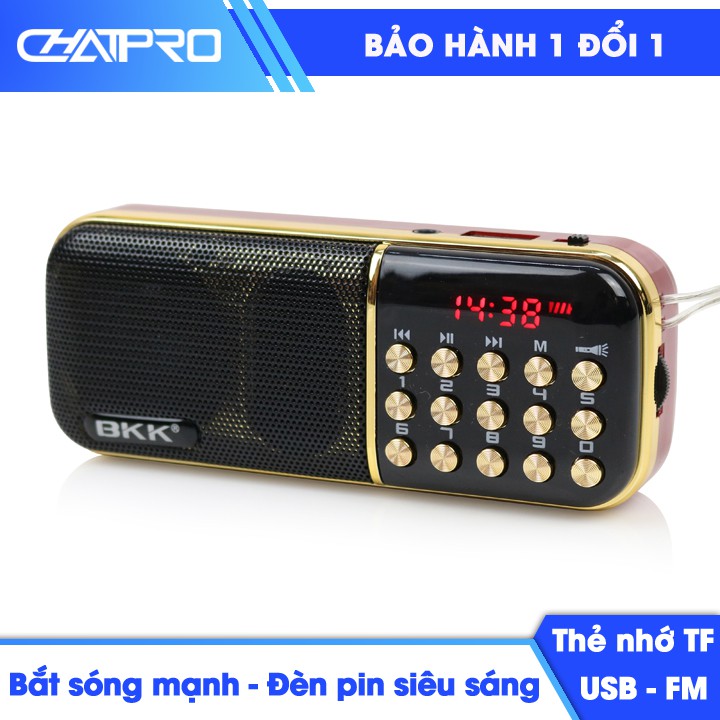 Máy nghe nhạc thẻ nhớ, USB, nghe kinh phật, nghe đài FM BKK K51 + Combo Thẻ nhớ 8GB - 16GB - 32GB