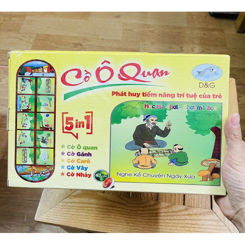 Bộ cờ ô ăn quan 5 trong 1 Ô ăn quan - Cờ vây - Cờ gánh - Cờ caro - Cờ nhảy - Thư Viện Đồ Chơi