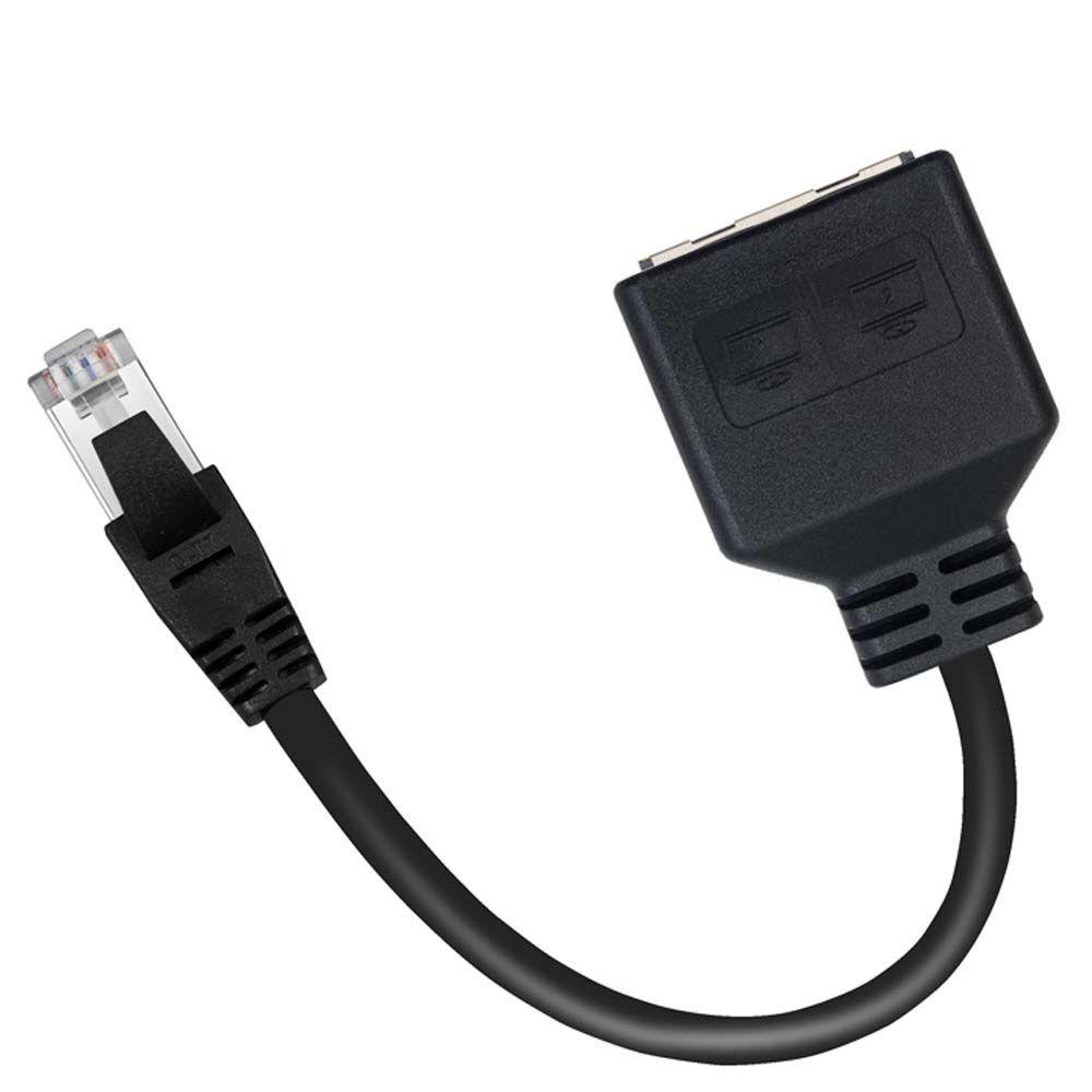 Bộ Chia 2 Cổng RJ45 1 Male Sang 2 Female RJ45 Cho Hub Ethernet