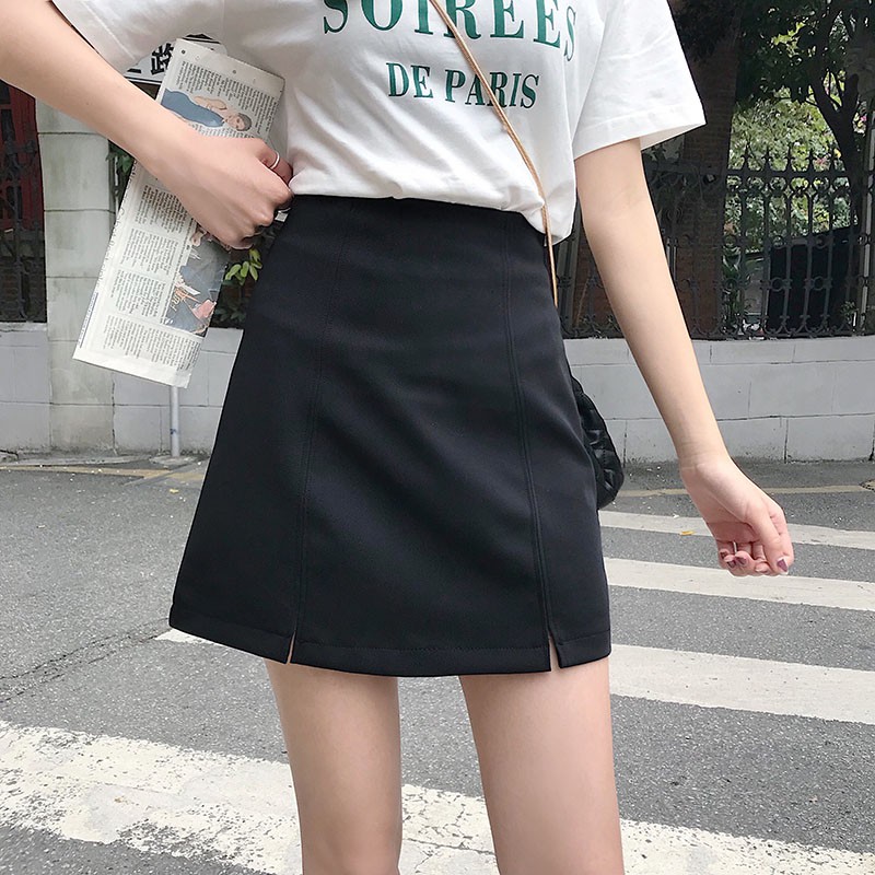 Chân váy chữ a ngắn lưng cao xẻ tà LAMODE, chân váy công sở ngắn có quần bên trong | BigBuy360 - bigbuy360.vn