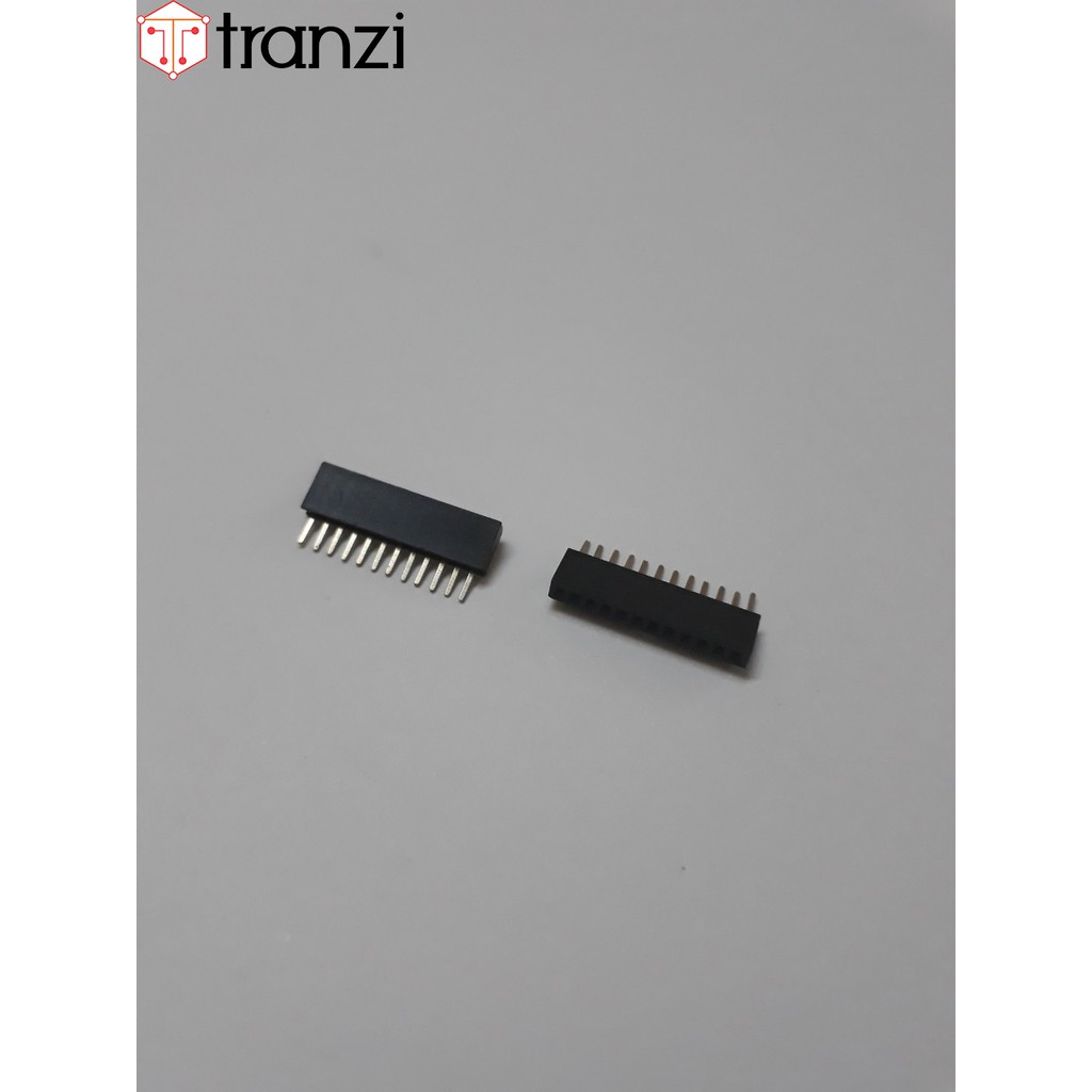 Giăm cắm 1.27mm đơn cái thẳng 12P 4.3mm đen - túi 5 cái