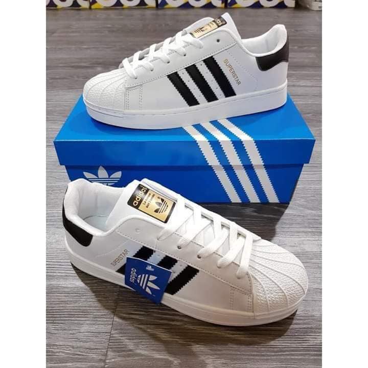 GIÀY THỂ THAO NAM NỮ ADIDAS MÀU TRẮNG SỌC ĐEN