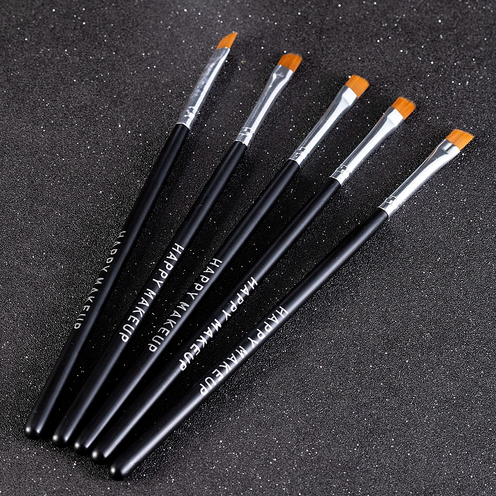 【sweet】5Pcs woman Eyebrow Inclined Flat Brush Eyeliner Eyeshadow beginner Makeup Tool