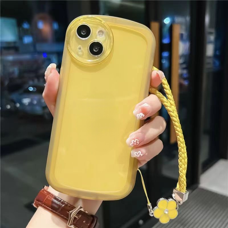 Ốp Điện Thoại Màu Thạch Có Dây Đeo Cổ Tay Cho Samsung A52 A72 A11 A12 A32 A10S A10 M10 A02S A13 A7 2018 A53 A73 A33