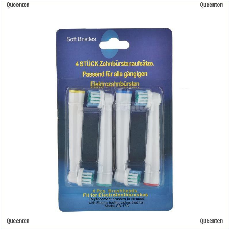 Bộ 4 đầu bàn chải đánh răng điện EB17-4 Braun Oral B tiện dụng