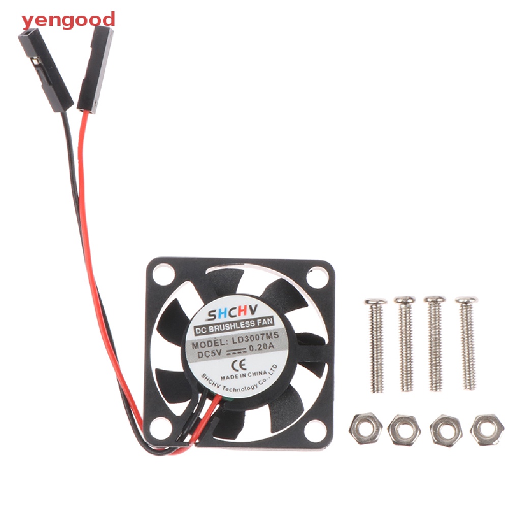 1 Bộ Quạt Làm Mát Không Chổi Than 3.3V 5V DC Yên Tĩnh Kèm Ốc Vít