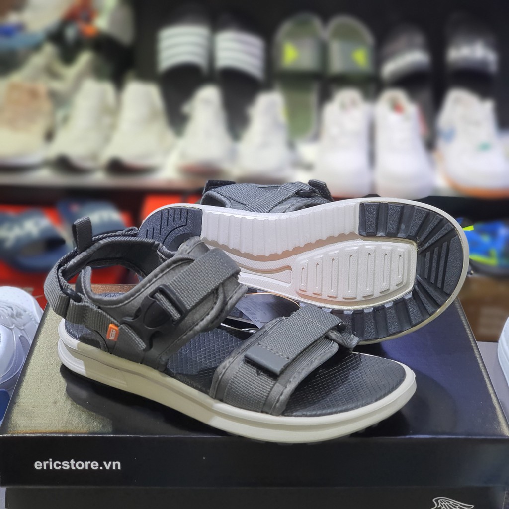 Sandal Vento nam nữ SD-NB01 màu xám Grey quai dán, quai bấm linh hoạt, Dép quai hậu chính hãng đi học đi làm