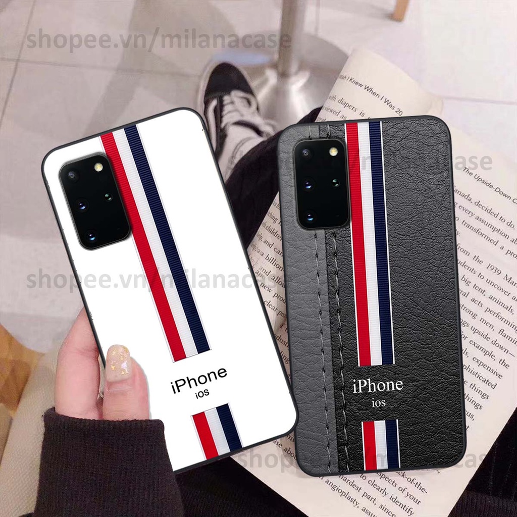 Ốp Samsung S20 / S20 Plus / S20+ in giả da phong cách thể thao, cá tính, thời trang