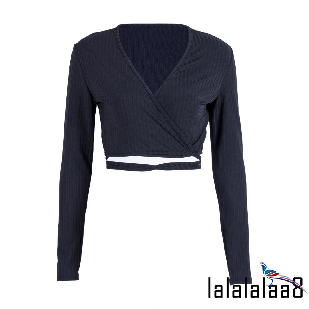 Áo tay dài cổ chữ V khoét sâu gợi cảm cho nữ | BigBuy360 - bigbuy360.vn