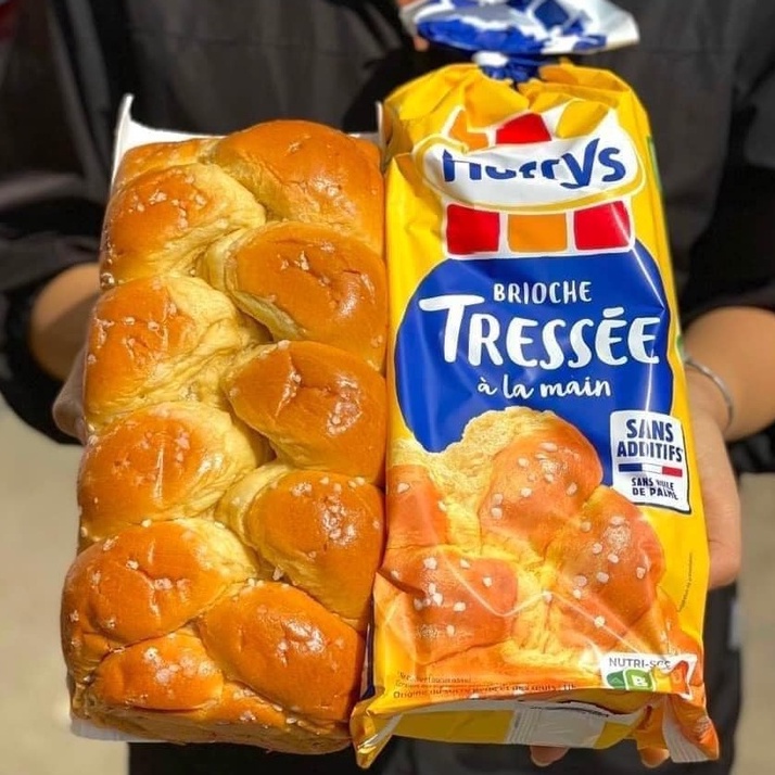 (Giá sỉ) Bánh mì hoa cúc Pháp HARRYS Brioche thơm ngon loại 6 bánh nhỏ (210g) và ổ lớn (500g) - Inb để check date