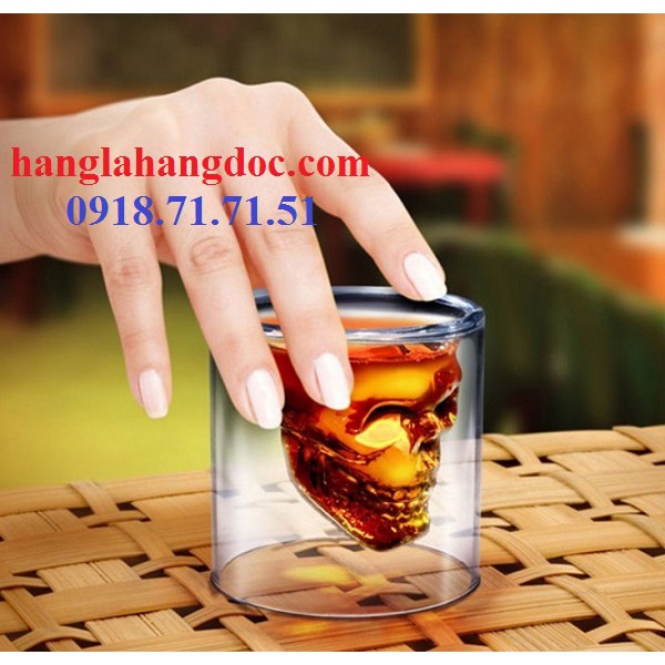 Ly rượu đầu lâu 3D cá tính 75ml