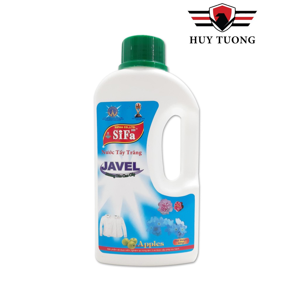 Nước tẩy trắng Javel thông minh Sifa999 ( tẩy trắng quần áo, đồ chất liệu vải ) 600gr và 1200gr cao cấp - Huy Tưởng