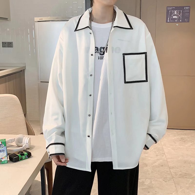 Áo Sơ Mi chiffon Dáng Rộng Đa Năng Thiết Kế Thời Trang Xuân Thu 2022 Cho Nam