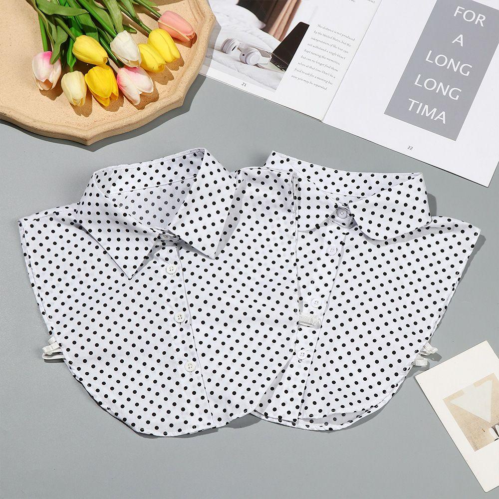 Cổ Áo Giả Màu Trắng Đen Phong Cách Vintage