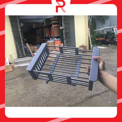 Giá inox để chậu rửa bát, rổ gác bồn rửa chén đa năng chỉnh được kích thước Để Chậu Rửa bát - RỔ ĐA NĂNG