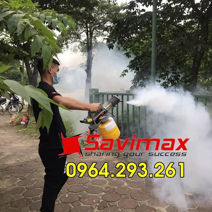 Máy phun th.uốc muỗi gia đình, máy phun khói mini Savimax 3000 Gold hoạt động bằng gas