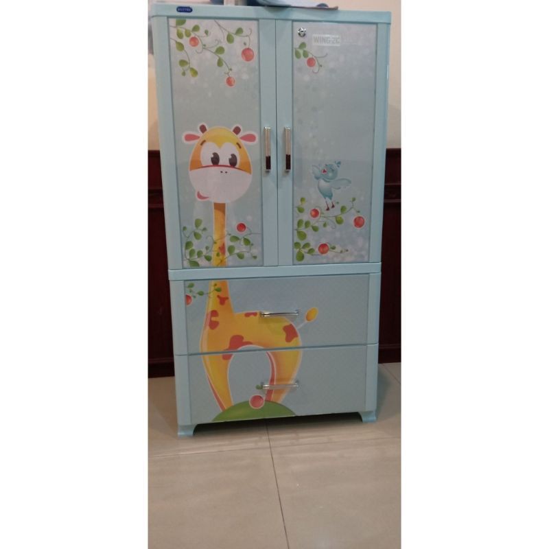 TỦ NHỰA WING 2 CÁNH 2 NGĂN DUY TÂN 70*50*135cm nguyên thùng chưa lắp