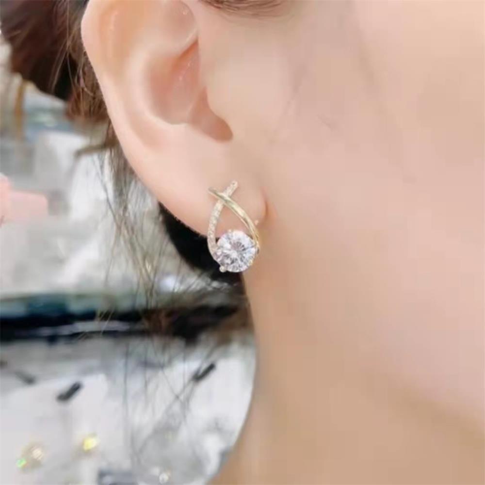 Bông Tai Mạ Vàng 18k Hình Đuôi Cá Xinh Xắn Thời Trang Cho Nữ|Nhẫn Mạ Bạc Đính Đá Pha Lê