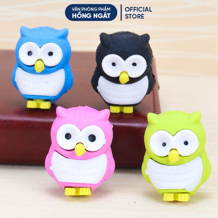 Tẩy bút chì hình cú mèo, đồ dùng học tập dễ thương cute giá rẻ làm quà tặng học sinh văn phòng phẩm T07