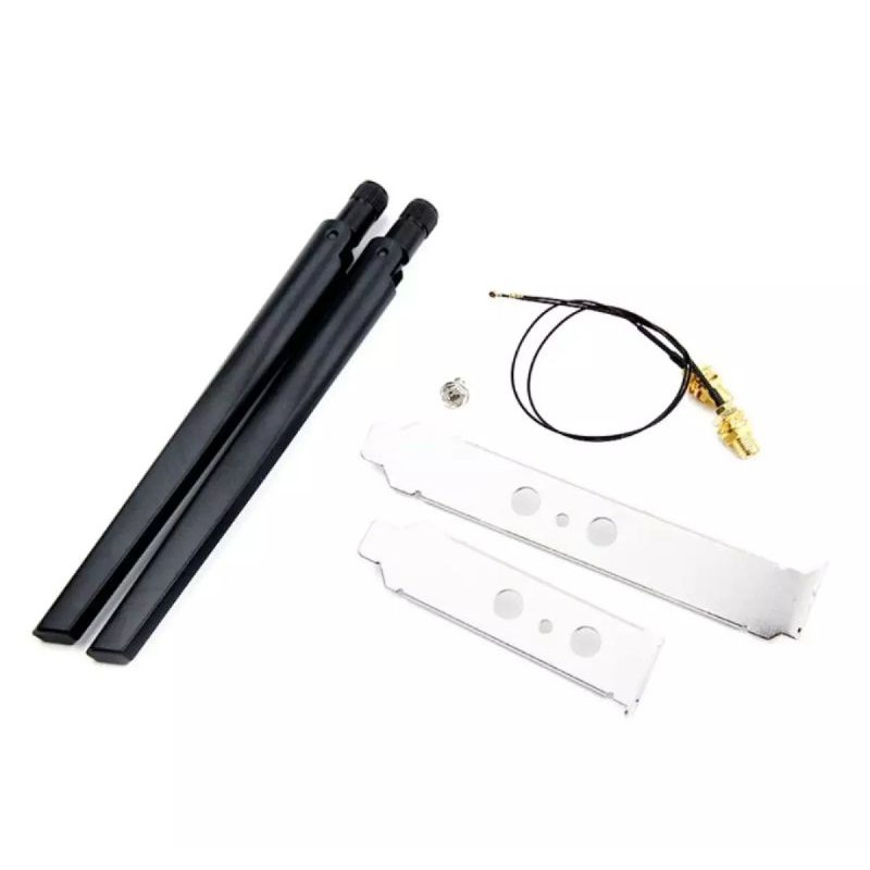 Anten Ănten Wifi dùng cho máy tính để bàn,thẻ không dây IPEX4 Generation sang SMA Ăng-ten 8DB,tấm chắn toàn bộ chiều cao