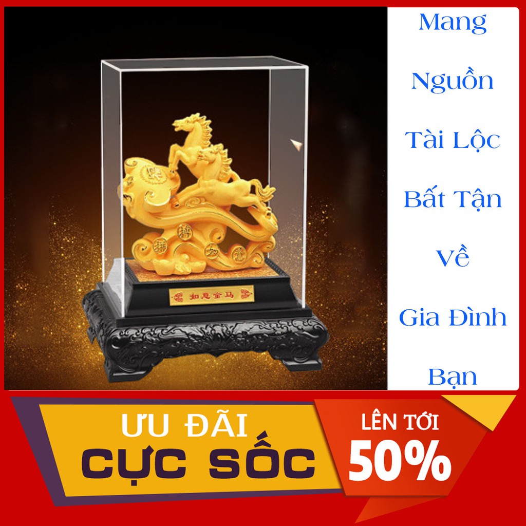 [Tặng Ngũ Lộ Thần Tài]- Tượng Ngựa Phong Thủy - Mã Đáo Thành Công - Tăng Tài Tích Lộc - Thăng Quan Tiến Chức