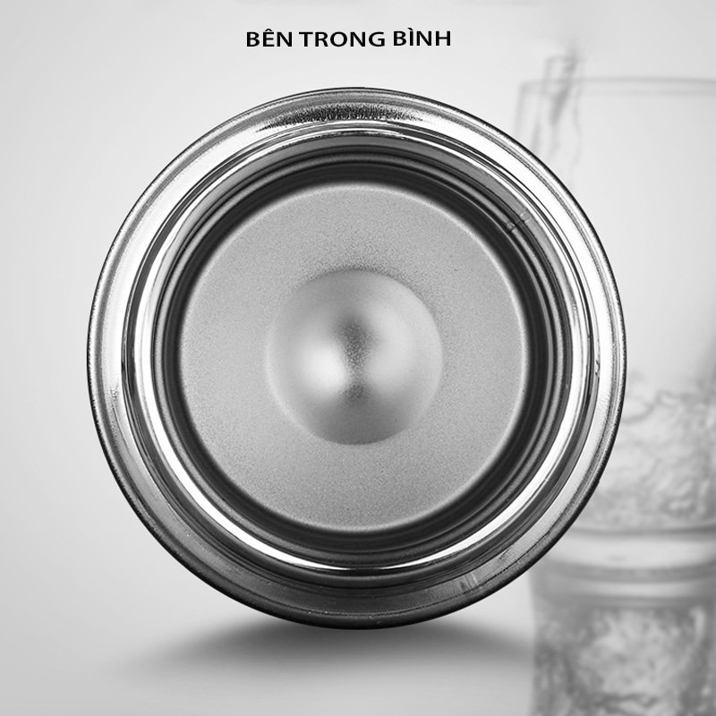 BÌNH GIỮ NHIỆT 2 LỚP 400ML BẰNG INOX 304 KÈM BỘ LỌC PHA TRÀ INOX 304