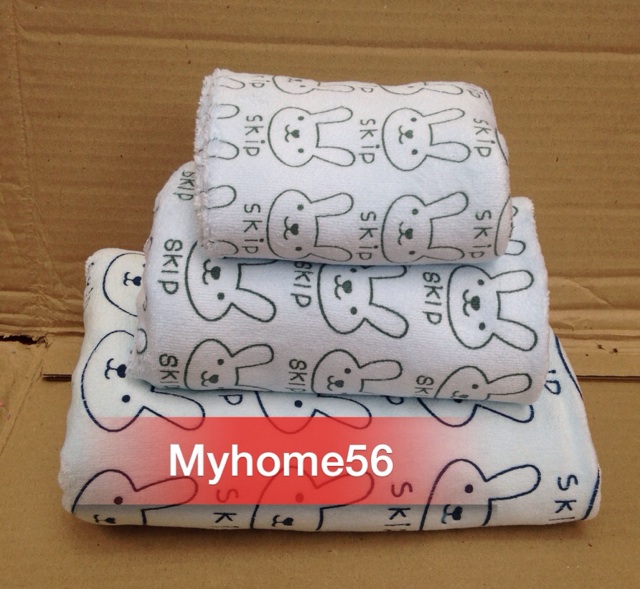 Set 3 khăn tắm hình thú loại 1 set 1mx50cm