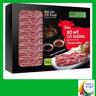 Combo Thịt Nướng Orifood  Ba Chỉ Bò Mỹ (750g) {Chế Biến Nhanh Dễ Bảo Quản} Ohla Mart