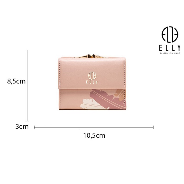 Ví nữ cầm tay thời trang cao cấp ELLY xanh , đen, hồng phong cách trẻ trung hiện đại bảo hành 3 tháng – EVH75