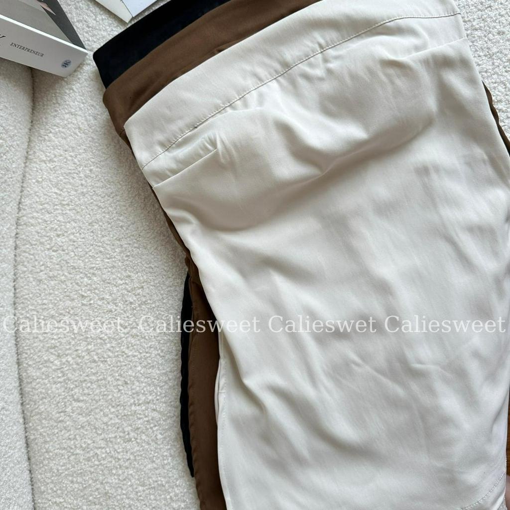 Set áo cúp ngực kèm váy xẻ sườn Caliesweet set áo quây kèm chân váy ôm dáng sexy