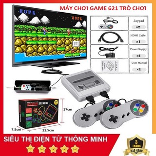 Máy Chơi Game 4 Nút, Máy Chơi Game 621 trò Chơi Retro Mini Tặng Thẻ Nhớ - Cắm Cổng HDMI 2 Người Chơi