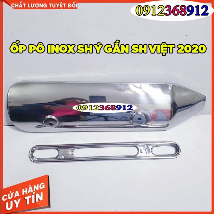 ỐP PÔ (ỐP BÔ) INOX SH 2020-2021 KIỂU Ý NHẬP ( CẢ NẸP)