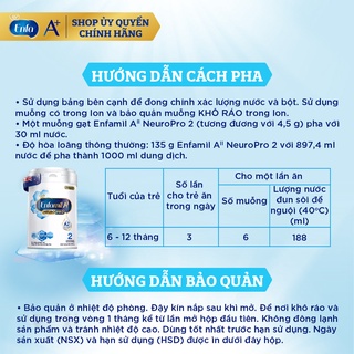 SỮA BỘT ENFAMIL A+ NERO PRO A2 SỐ 1 800gr [HÀNG CHÍNH HÃNG ]