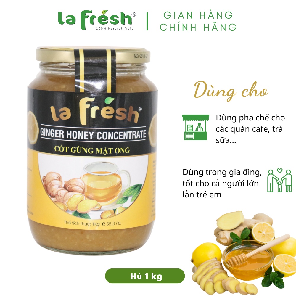 Nước Cốt Gừng Mật Ong LaFresh Đà Lạt - Chai 1kg