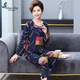 Bộ Mặc Nhà DÀI TAY THU ĐÔNG Trung Niên cho mẹ cho bà - Sang Trọng, qúy phái - Chất Vải Lanh Mềm, Mát