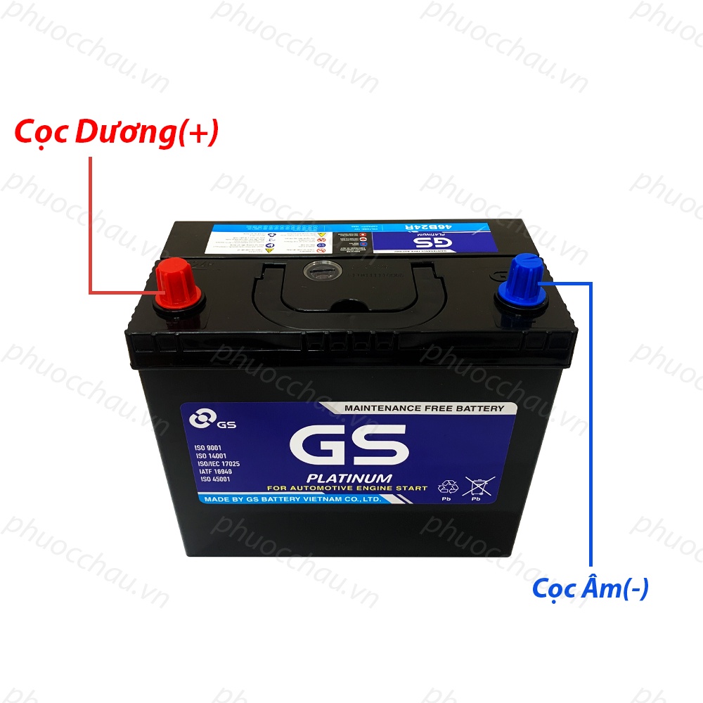Bình Ắc Quy 12V-45Ah, Ắc Quy Ô Tô GS MF 46B24L/R/LS