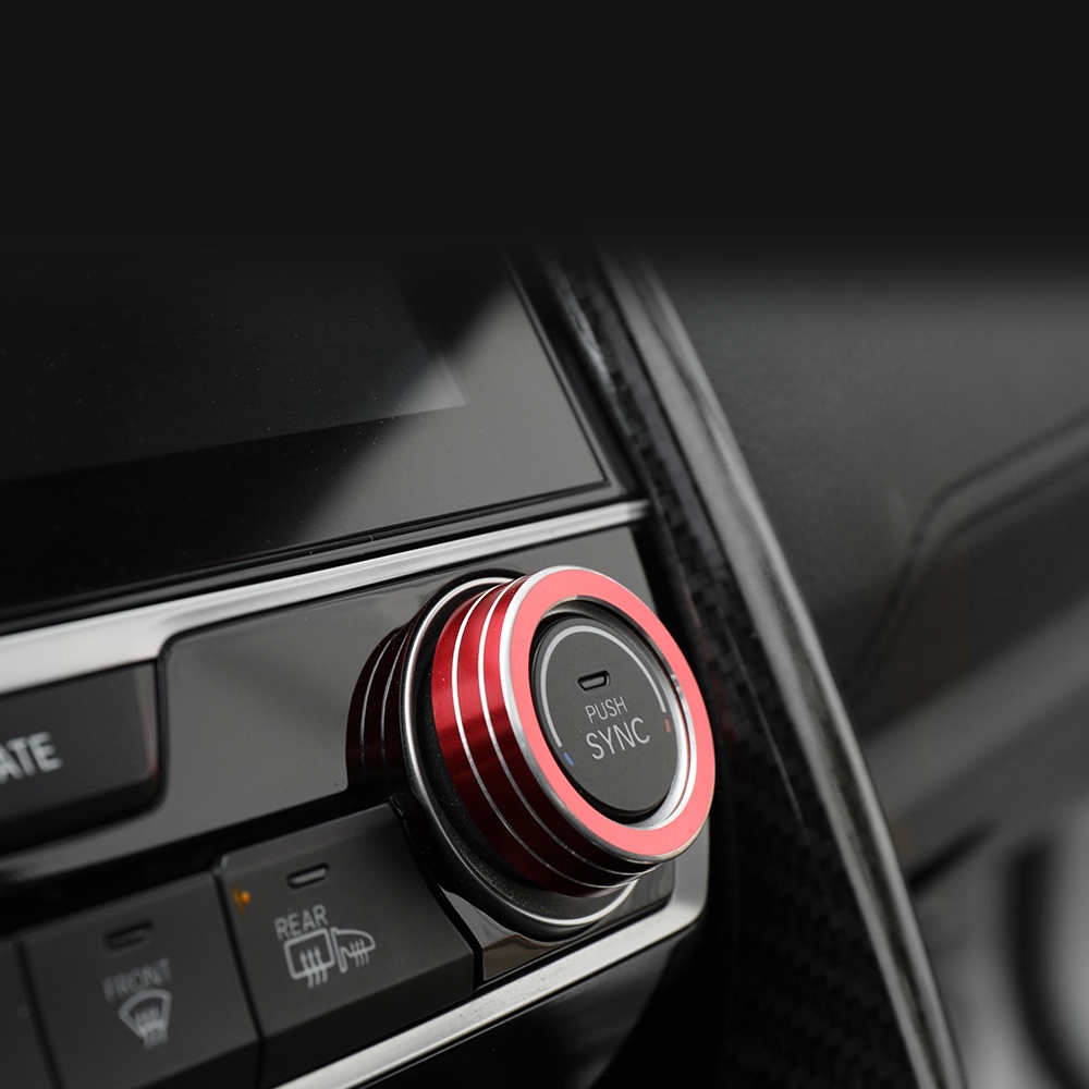 Vòng Dán Trang Trí Nút Khởi Động Máy Điều Hòa Trên Xe Hơi Honda Civic 2016 2017 2018 2019 2020