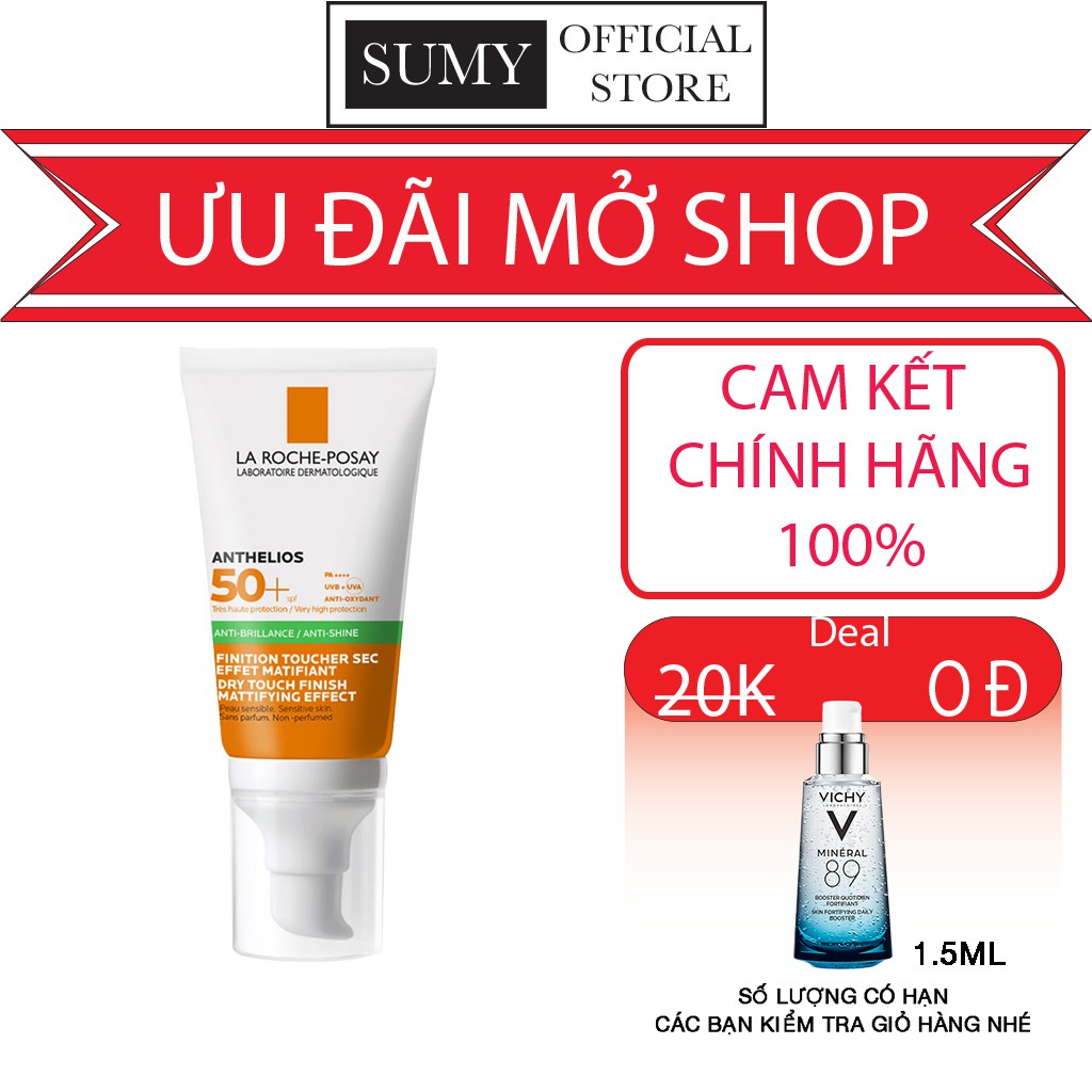 Kem Chống Nắng La Roche Posay Anthelios Anti Shine Gel Cream 50ml cho da dầu nhạy cảm