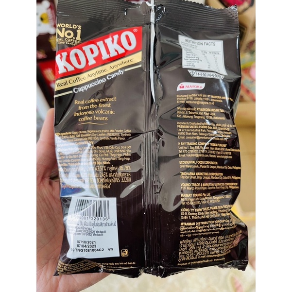 Nhập khẩu [ indonesia] Kẹo hương cà phê Kopiko bịch 135g