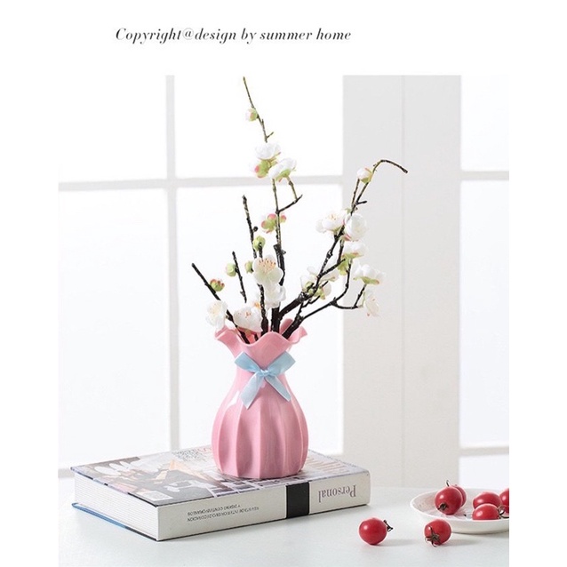 Lọ cắm hoa, bình cắm hoa đẹp, cắm hoa hạnh phúc, hạt nhựa, bàn ăn, quà tặng,decor bình hoa