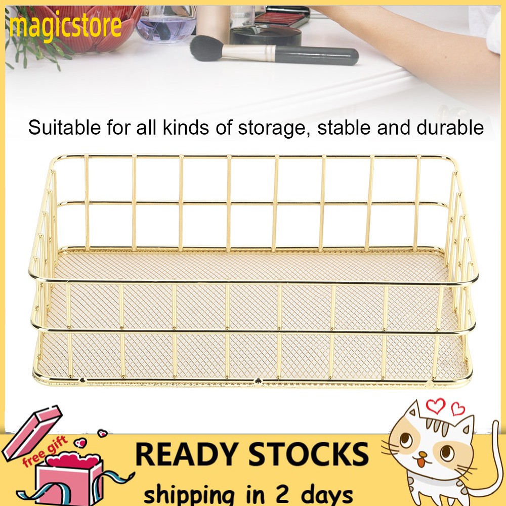 [Ready Stock] Rổ Lưới Kim Loại Đựng Vật Dụng Tiện Lợi