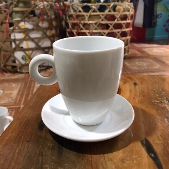 Combo 10 cốc sứ, cốc latte, cốc cacao hàng Bát Tràng