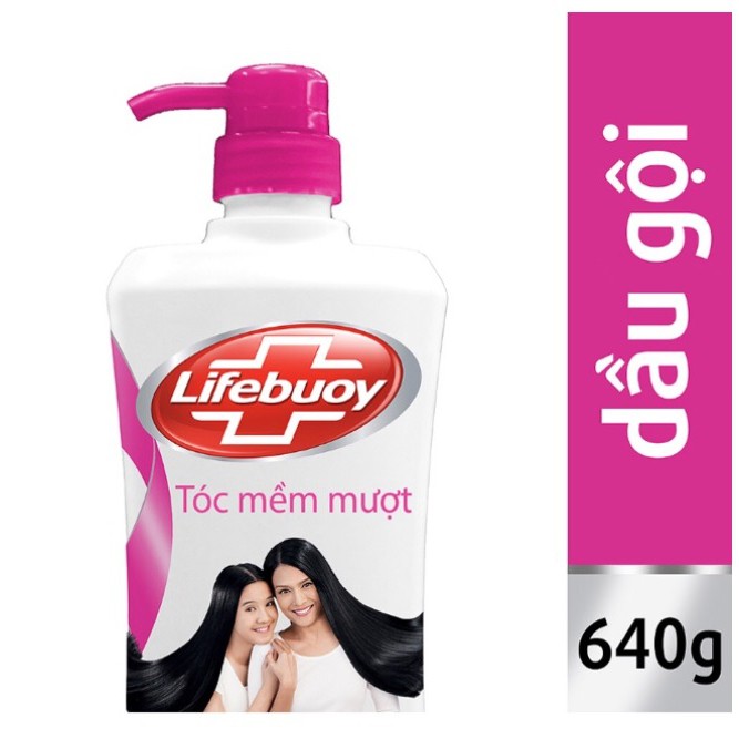 Dầu Gội Lifebuoy 640g - Cho Tóc Mềm Mượt, Dày Óng Ả