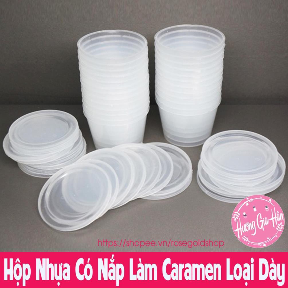 (HANG HOT) Hộp Nhựa Có Nắp Làm Caramen, Sữa Chua Loại Dày - Made In Việt Nam